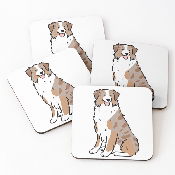 Item preview, Australian shepherd cute illustration - red merle australian shepherd designed and sold by Yarafantasyart.