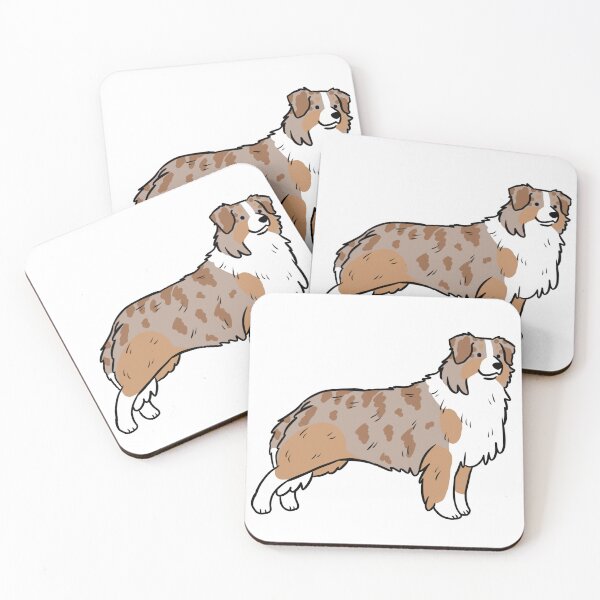 Item preview, Australian shepherd cute illustration - red merle australian shepherd designed and sold by Yarafantasyart.