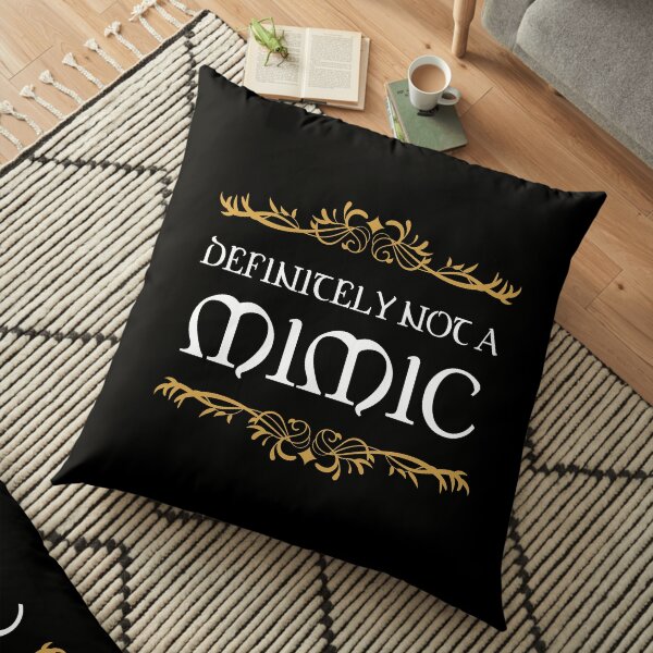 Definitely not a Mimic Tabletop RPG Addict Floor Pillow