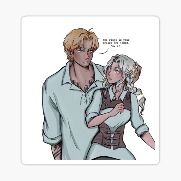 Helping the enemy - Brela and Cason, The Curse of Broken Shadows Sticker