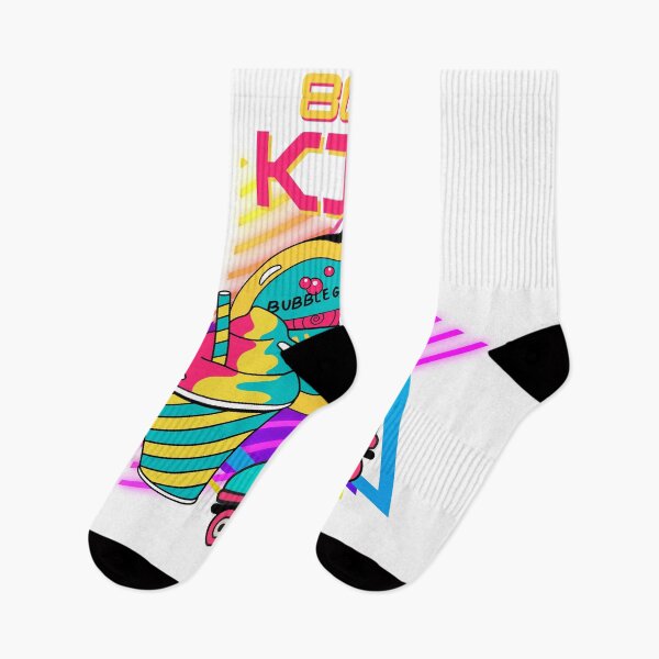 Item preview, 80s Kid Design with roller skates, ice cream and bubble gum designed and sold by ColorCube1.