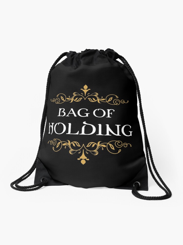 Drawstring Bag, Bag of Holding Tabletop RPG Addict designed and sold by pixeptional