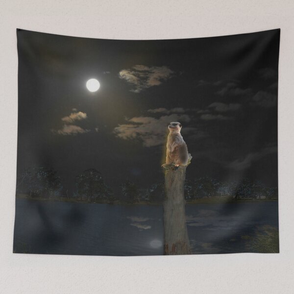 Item preview, "Midnight Watch: Meerkat on Duty" designed and sold by A-Work-Of-Art.