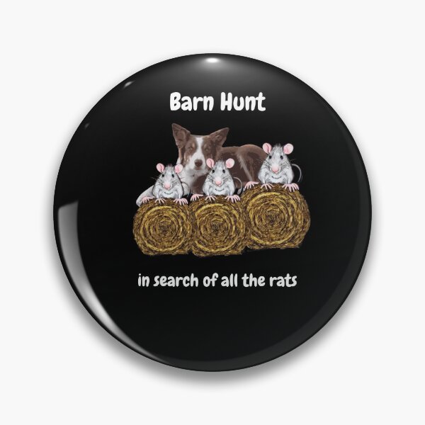 Item preview, Funny Barn Hunt - in search of all the rats with a red and white Border Collie Dog designed and sold by Just4doglovers.