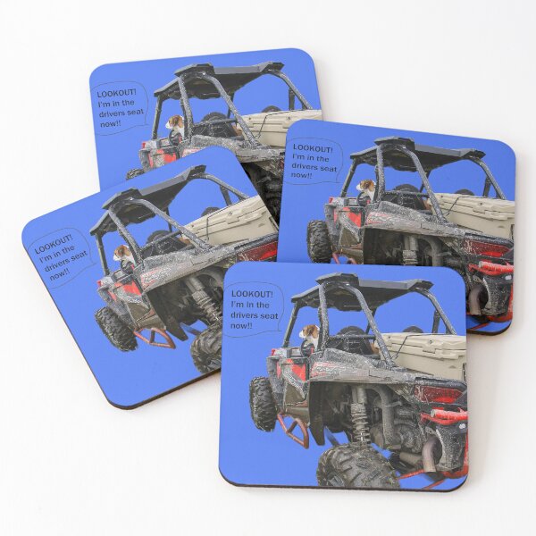 Item preview, Dog in drivers seat of a sxs designed and sold by Katherine Rose.