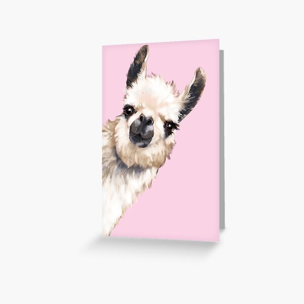 Sneaky Llama Greeting Card