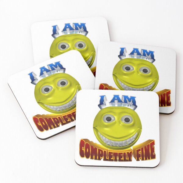 Item preview, I am completely fine cursed smiley face designed and sold by snazzyseagull.