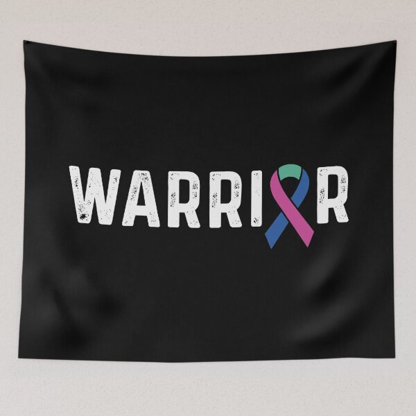 Item preview, Thyroid Cancer Awareness Ribbon Warrior  designed and sold by CancerMerch.