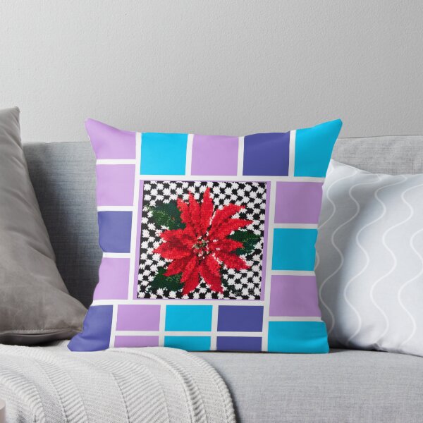Item preview, Sagittarius Crochet Poinsettia Flower Power Mosaic Block Tiles  designed and sold by CMWorkshop.