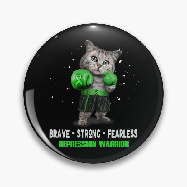 Item preview, Depression Warrior - BRAVE STRONG FEARLESS designed and sold by Berriosly.