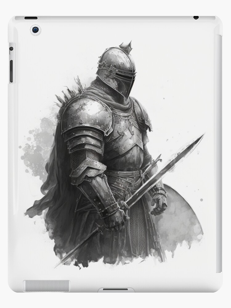 Charcoal Knight Drawing iPad Case & Skin for Sale by