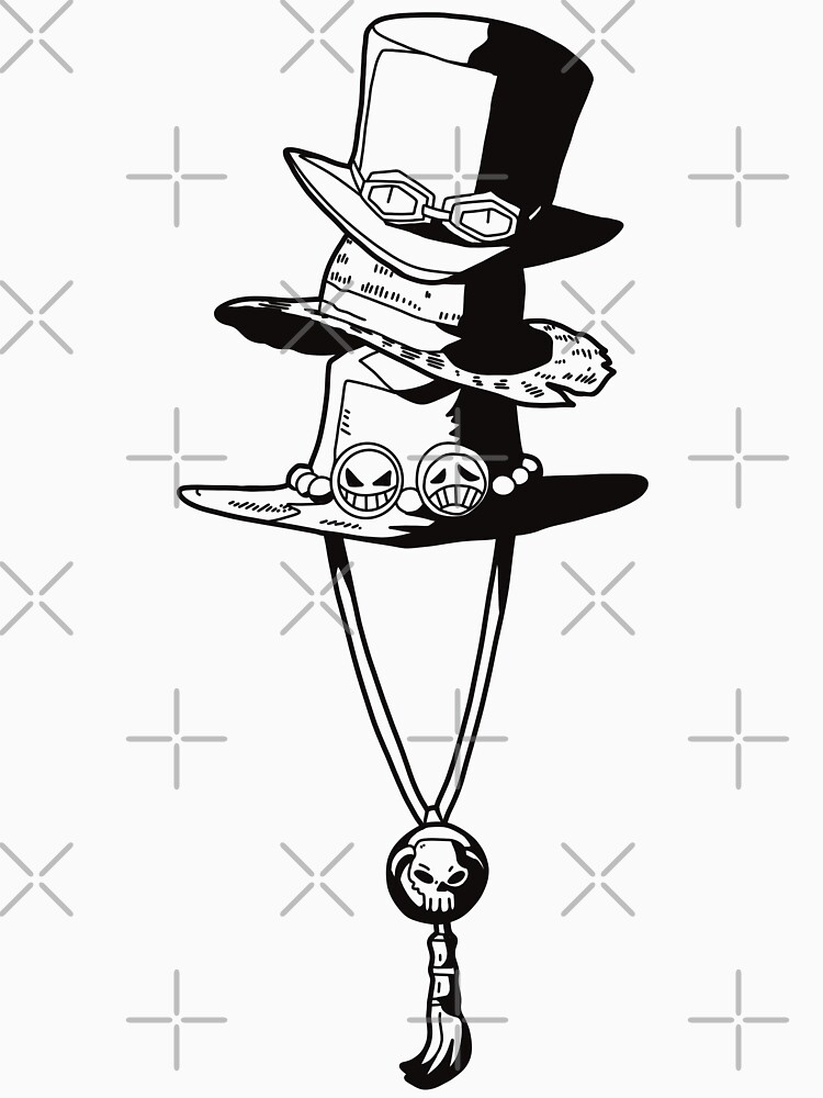 Three Brothers Pirate Hats Luffy Ace And Sabo From One Piece Anime Made  With Cool Black Line Art Art Print for Sale by Animangapoi