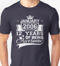 12. Geburtstagsgeschenk Geboren im Januar 2006 Slim Fit T-Shirt