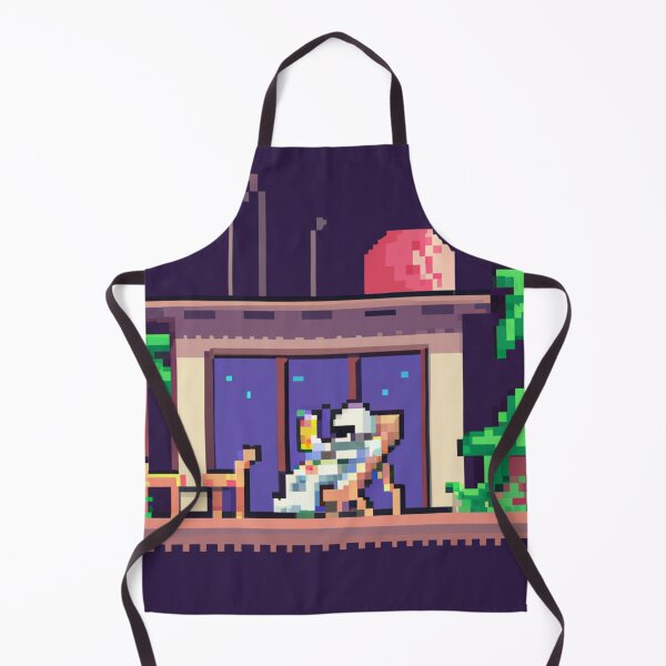 Item preview, an astronaut lounging in a tropical resort in space, pixel art designed and sold by peterdawood.
