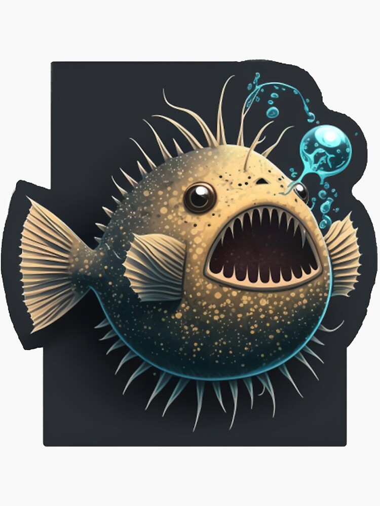 A cute Angler Fish | Sticker