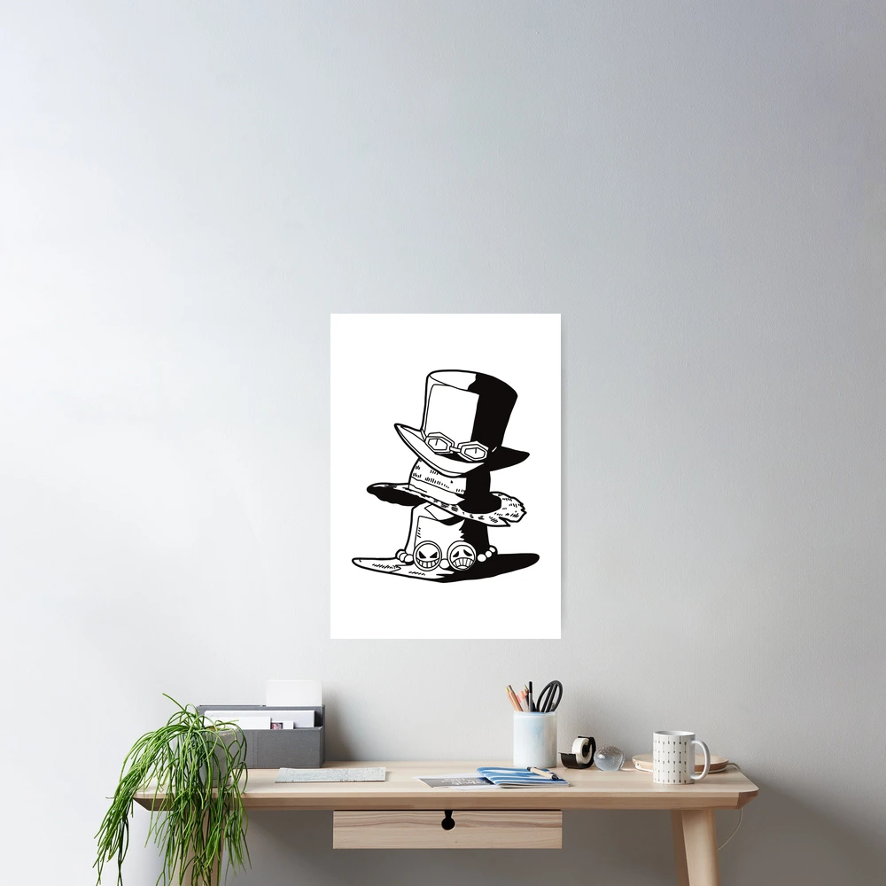 Three Brothers Pirate Hats Luffy Ace And Sabo From One Piece Anime Made  With Cool Black Line Art Art Print for Sale by Animangapoi