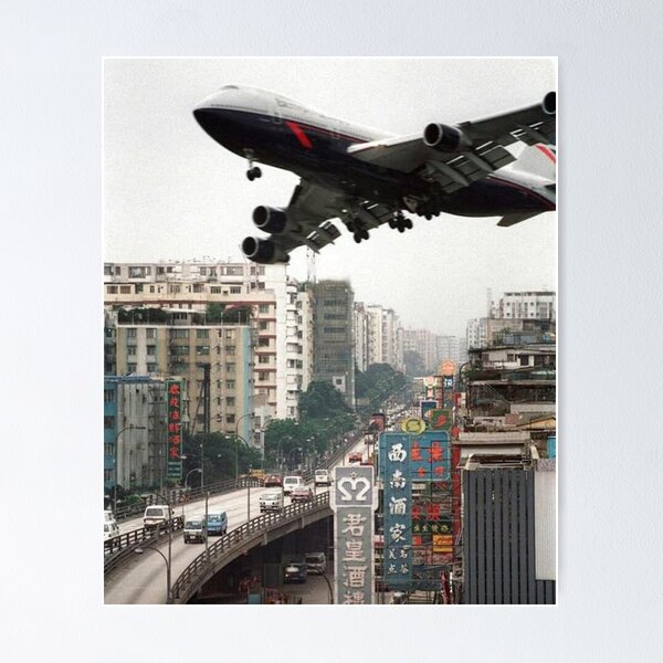 Item preview, Prince Edward Road Boeing 747 passing overhead, Hong Kong in 1980 designed and sold by surecanmakeit.
