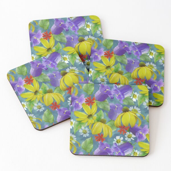 Item preview, Rudbeckia Bellflower Seamless Repeated Pattern Design  designed and sold by Tina Veenstra.