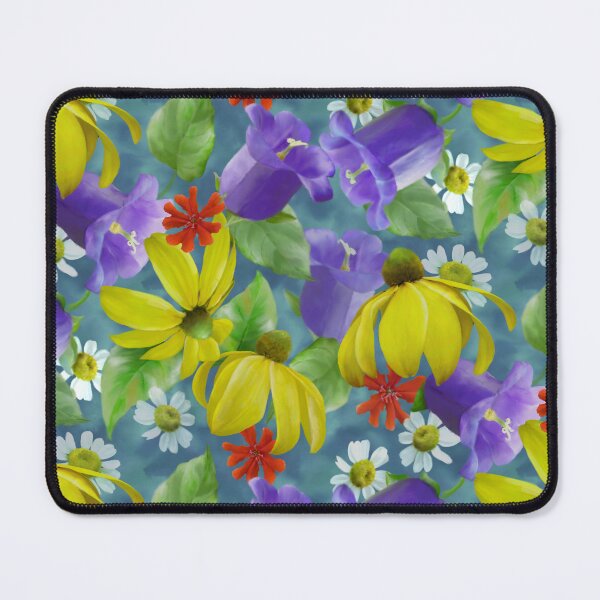 Item preview, Rudbeckia Bellflower Seamless Repeated Pattern Design  designed and sold by Tina Veenstra.