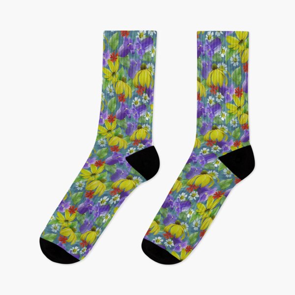 Item preview, Rudbeckia Bellflower Seamless Repeated Pattern Design  designed and sold by Tina Veenstra.