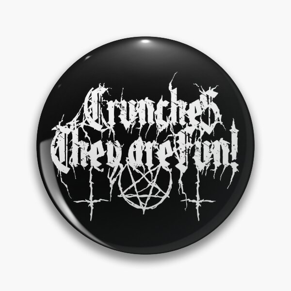 Item preview, Crunches - They are Fun! Black metal fitness humor designed and sold by RAWWR.