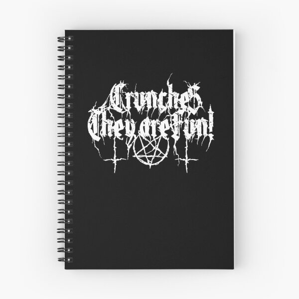 Item preview, Crunches - They are Fun! Black metal fitness humor designed and sold by RAWWR.