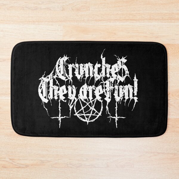 Item preview, Crunches - They are Fun! Black metal fitness humor designed and sold by RAWWR.