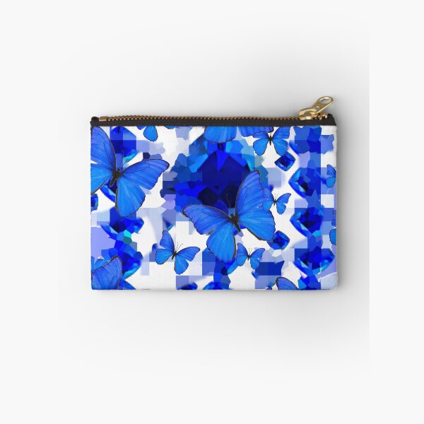 Item preview, ABSTRACT BLUE BUTTERFLY PATTERNS WHITE-BLUE ART designed and sold by sharlesart.