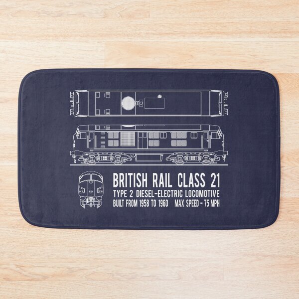 Item preview, British Rail Class 21 Type 2 Diesel Electric Locomotive Train Blueprint Diagram Gift designed and sold by Maljonic.