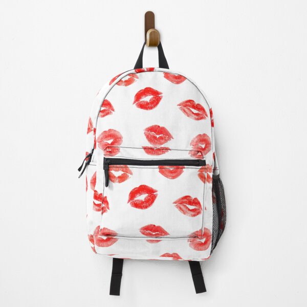 Item preview, Seamless pattern with trace red lips kisses designed and sold by olgersart.