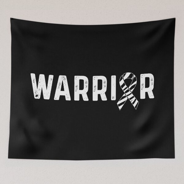 Item preview, Carcinoid Cancer Awareness Zebra Ribbon Warrior designed and sold by CancerMerch.