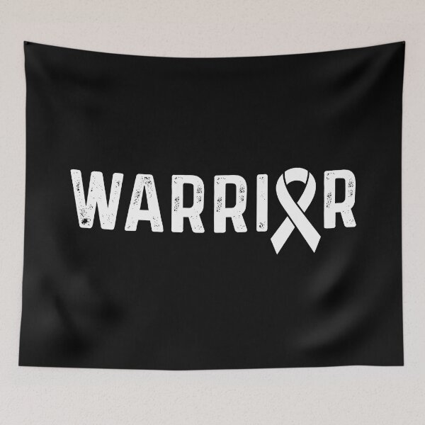 Item preview, Lung Cancer Awareness White Ribbon Warrior  designed and sold by CancerMerch.