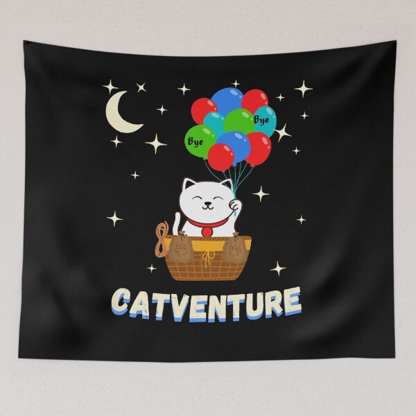 Item preview, Funny adventure cute cat  designed and sold by Conrad-Geordz.