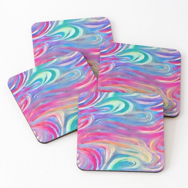 Item preview, Abstract Paint Swirls Bright Pastel Colors Pattern designed and sold by FlakeyBiscuit3.