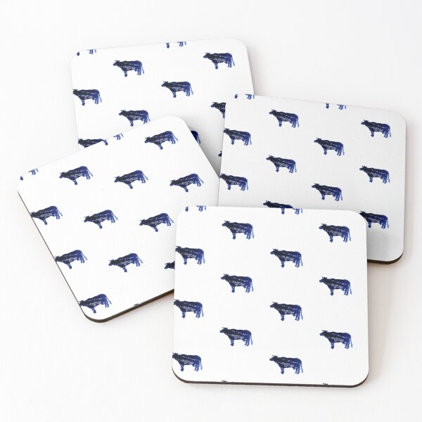 Item preview, Dark Blue Cow-culator Math Cow puns designed and sold by FarmsteadAcers.