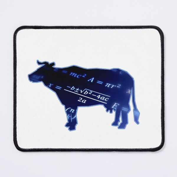 Item preview, Dark Blue Cow-culator Math Cow puns designed and sold by FarmsteadAcers.