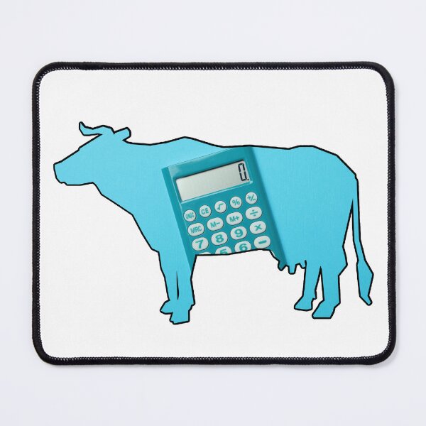 Item preview, Blue Cow-culator Math Cow puns designed and sold by FarmsteadAcers.