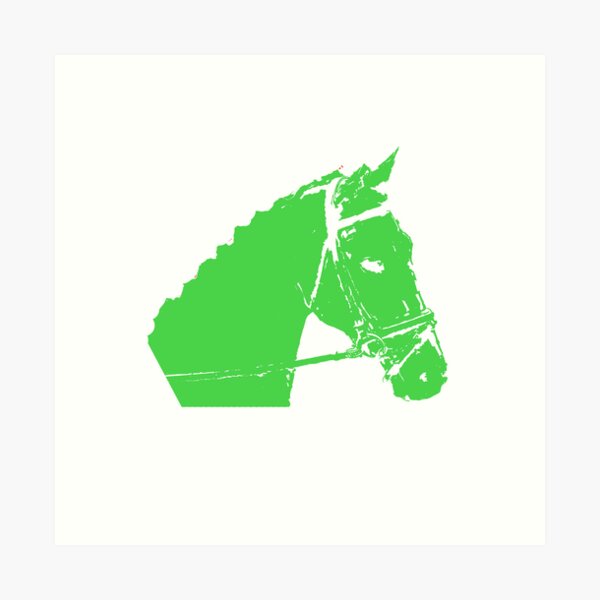 Item preview, Green Horse head designed and sold by LEOEXPRESS.