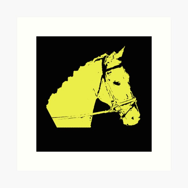 Item preview, Yellow Horse head designed and sold by LEOEXPRESS.