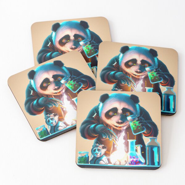 Item preview, panda mad scientist mixing sparkling chemicals, digital art designed and sold by peterdawood.