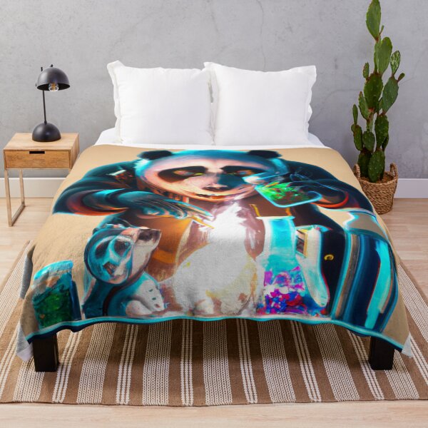Item preview, panda mad scientist mixing sparkling chemicals, digital art designed and sold by peterdawood.