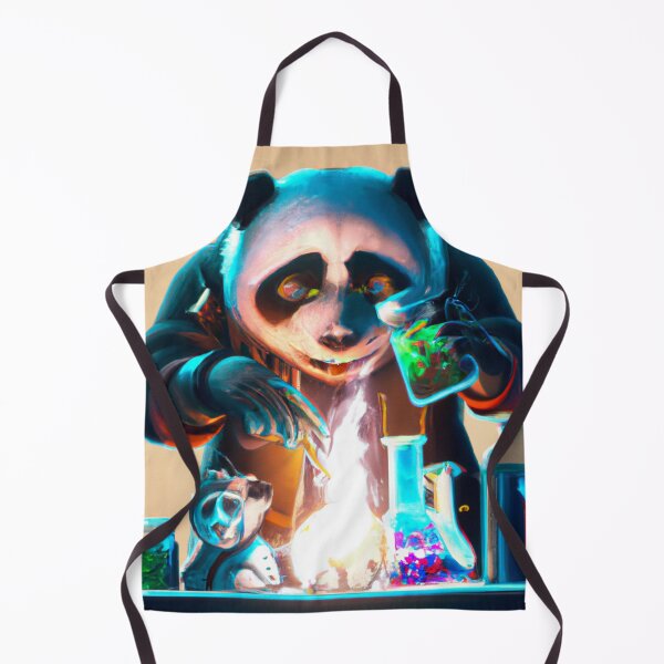 Item preview, panda mad scientist mixing sparkling chemicals, digital art designed and sold by peterdawood.