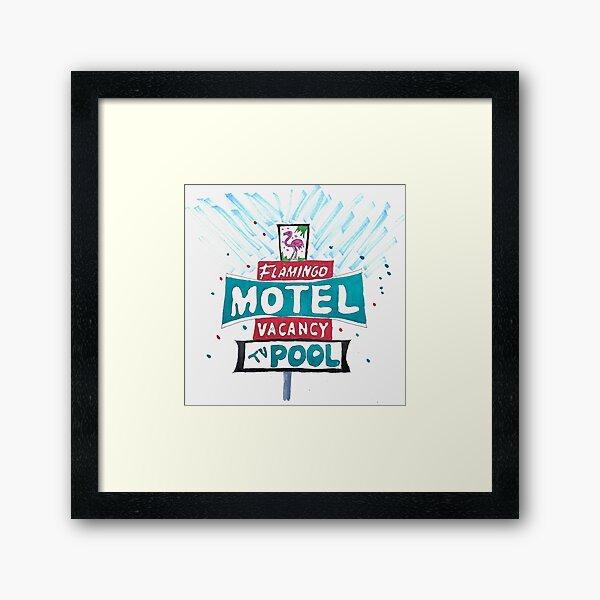 Flamingo Motel Framed Prints for Sale