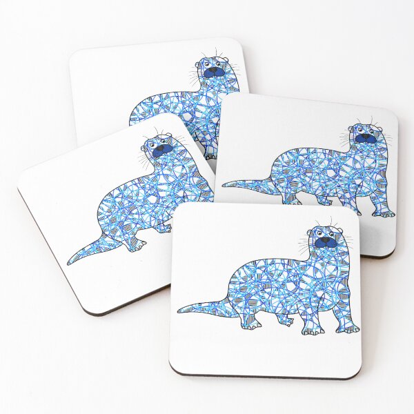 Item preview, Blue Circle/Stripe Otter designed and sold by Leah Haas.