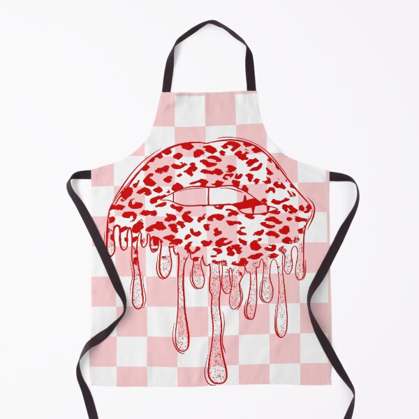 Item preview, Checkerboard leopard print lips pink. designed and sold by murielsfaith.