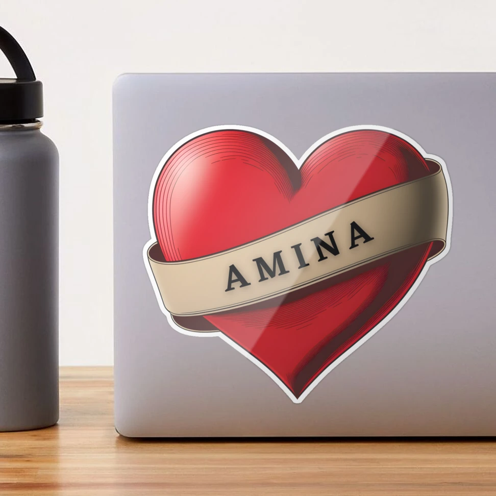 Beautiful Name Amina Isolated Background Stock Illustration 1948868812 |  Shutterstock