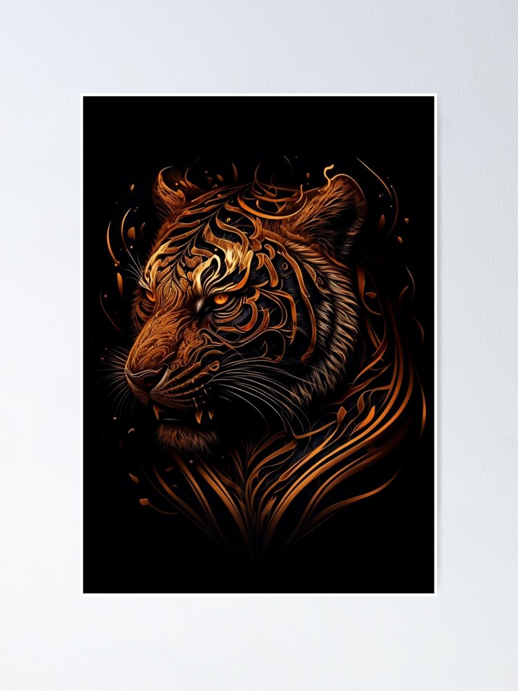 Bengal Tiger roaring - 3D Lenticular Postcard Greeting Card - NEW