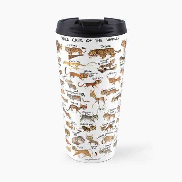 Gatos salvajes del mundo Taza de viaje