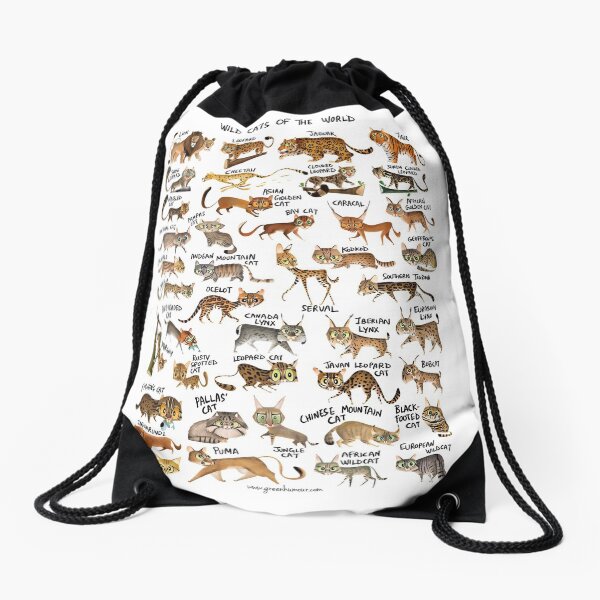 Gatos salvajes del mundo Mochila saco