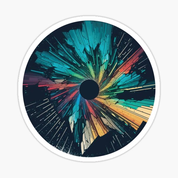 Circular Rainbow design two Sticker